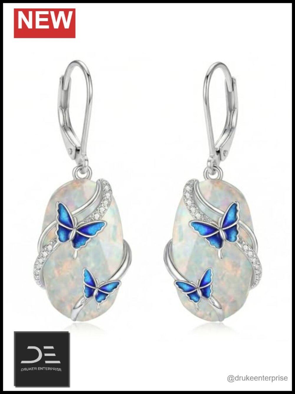 ONEFINITY Cat Opal Leverback Earrings Sterling Silver Drop Dangle Jewelry